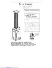 Fire Sense PH08-SA Instruction Manual & Parts List