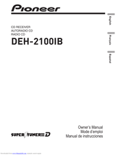 Pioneer DEH-2100IB - Radio / CD Owner's Manual
