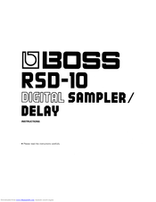 Boss RSD-10 Instructions Manual
