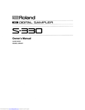 Roland S-330 Owner's Manual