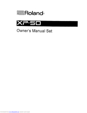 Roland XP-50 Owner's Manual