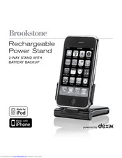 Brookstone Rechargeable Power Stand Instruction Manual