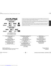 Alpine IDA-X200 Quick Reference Manual