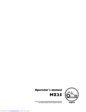 Husqvarna MZ25 Operator's Manual