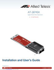 Allied Telesis AT-2874SX Installation And User Manual