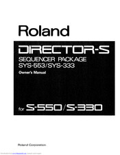 Roland Director-s SYS-553 Owner's Manual