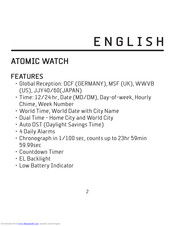 Fossil ATOMIC WATCH User Manual