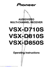 Pioneer VSX-850S Operating Instructions Manual