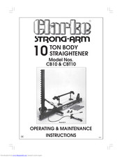 Clarke STRONG-ARM CB10 Operating & Maintenance Instructions