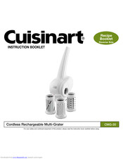 Cuisinart CMG-20 Instruction Booklet