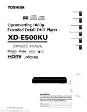 TOSHIBA XD-E500KU Owner's Manual
