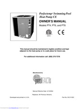 poolfact industries Perfectemp PT8 Owner's Manual