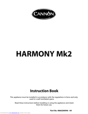 Cannon HARMONY Mk2 Instruction Book