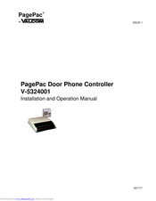 PagePac V-5324001 Installation And Operation Manual