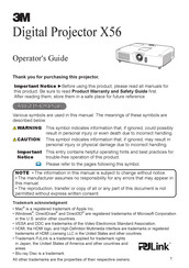 3M X56 Operator's Manual