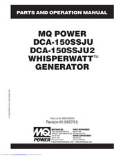 MQ Power DCA-150SSJU Parts And Operation Manual