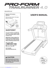 Pro-Form Trailrunner 4.0 User Manual