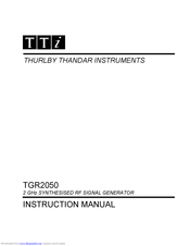 Thurlby Thandar Instruments TGR2050 Instruction Manual