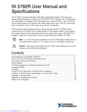 National Instruments 5782R User Manual And Specifications