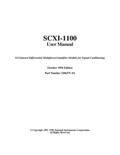 National Instruments SCXI-1100 User Manual