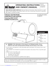Mr. Heater MHQ85FAV Operating Instructions And Owner's Manual