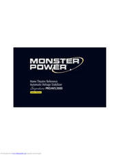 monster power Signature PROAVS2000 Owner's Manual