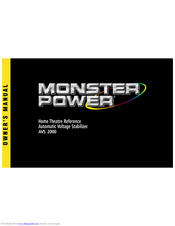 Monster Power AVS 2000 Owner's Manual