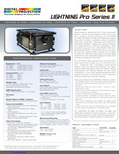 Digital Projection LIGHTNING 45-1080p Specifications