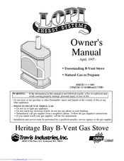 Lopi Freestanding B-Vent Stove Owner's Manual