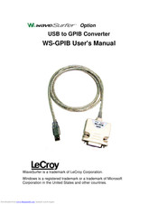 LeCroy Wave Surfer WS-GPIB User Manual