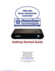 HomeSeer Technologies Pro-100 Getting Started Manual