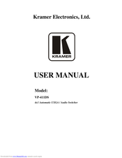 Kramer VP-411DS User Manual