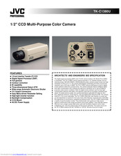 Jvc TK-C1380U - Color Ccd Camera Specifications