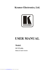 Kramer VP-727A-BA User Manual