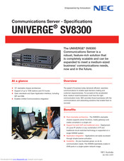 NEC SV8300 Specifications