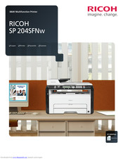 Ricoh SP 204SFNw Brochure & Specs