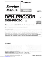 Pioneer DEH-P8050 Service Manual