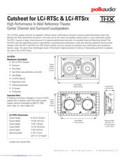 Polk Audio LCi-RTSC Cutsheet
