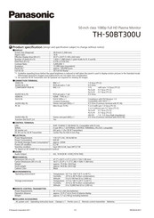 Panasonic TH-50BT300U Specification