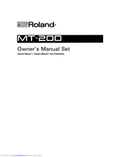 Roland MT-200 Owner's Manual Set