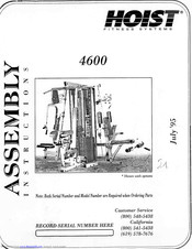 Hoist Fitness 4600 Assembly Instruction Manual