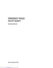 Fujitsu PRIMERGY RX220 Operating Manual