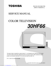 Toshiba 30HF66 Service Manual