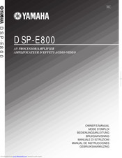 Yamaha DSP-E800 Owner's Manual