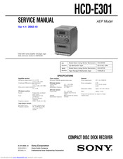 Sony HCD-E301 Service Manual