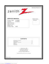 Zenith Z42PX2D Series Service Manual