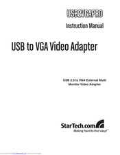 StarTech.com USB2VGAPRO Instruction Manual