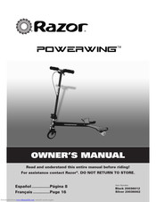 Razor Powerwing Black Owner's Manual