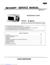 Sharp R-4H10 Service Manual