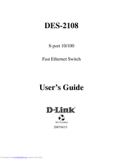 D-Link DES-2108 User Manual